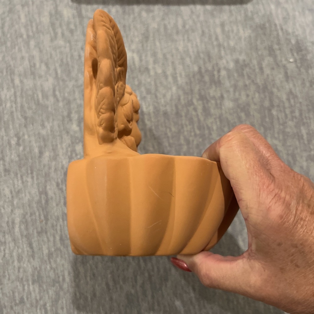 PartyLite Terra‎ Cotta Angel Sconce Tealight Votive Candle Holder P8020 No Box - Picture 3 of 9
